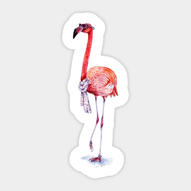 Pink Flamingo Sticker by Goosi